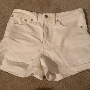 NWT MADEWELL HIGH RISE SHORTS WHITE